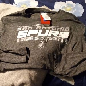 NWT San Antonio Spurs Gray Long Sleeve Shirt